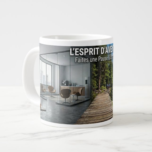 Café Grande De escritório para a natureza caneca (Frente Esquerda)