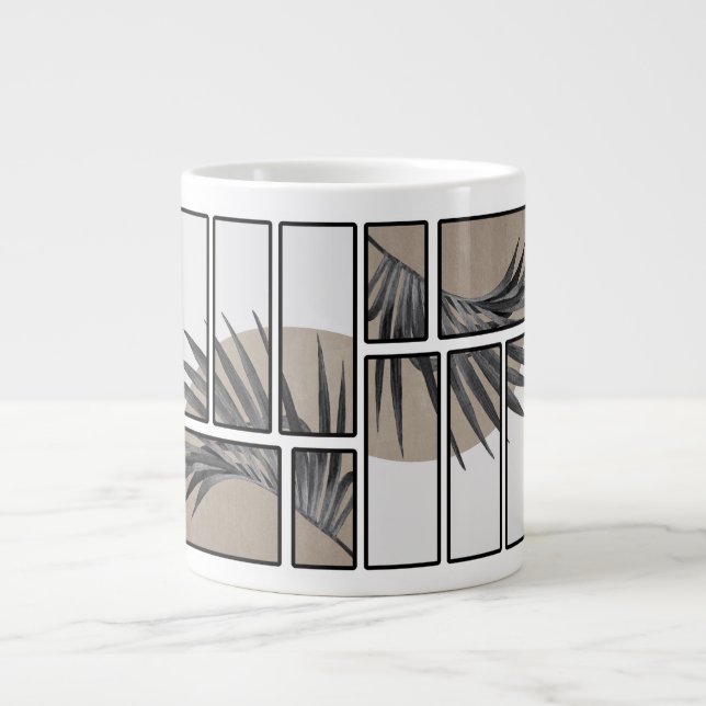 Café Grande desenho de caneca abstrata (Frente)