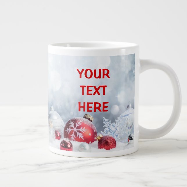 Café Grande Design da sua caneca jumbo - Balas de Natal (Direita)