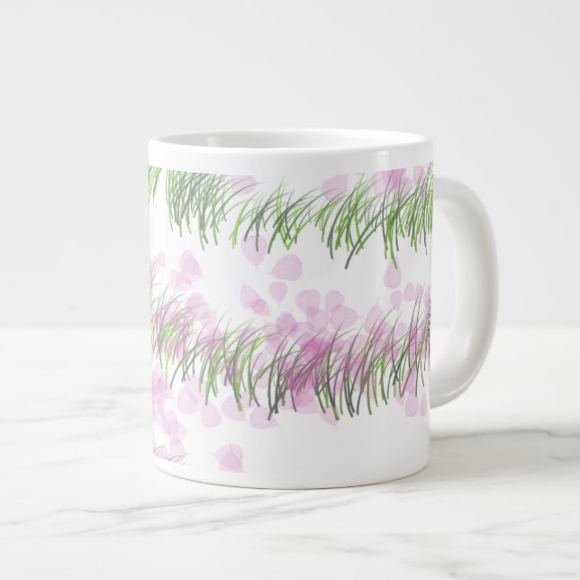 Café Grande Design verde especial da caneca de Zazzle (Frente Esquerda)