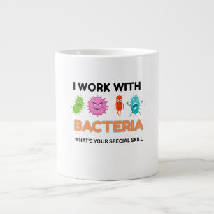 Café Grande Engraçada Caneca De Microbiologia - "Brinco Com Ba
