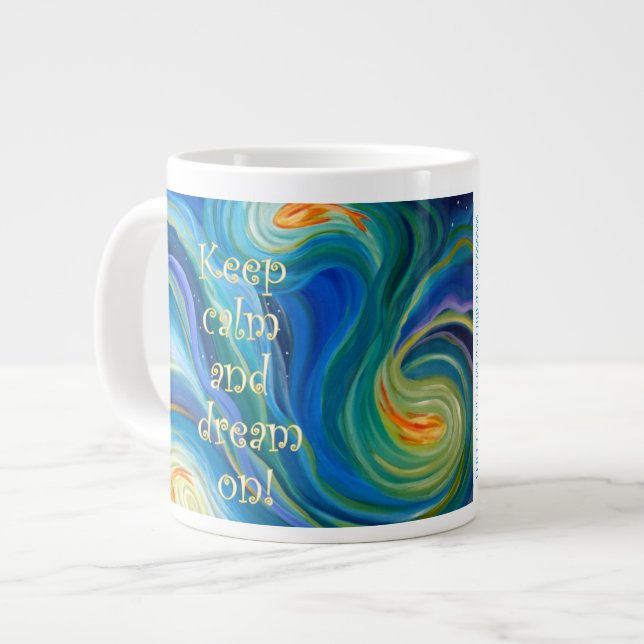 Café Grande ENORME caneca de café!  água, peixe, Citação (Frente Esquerda)