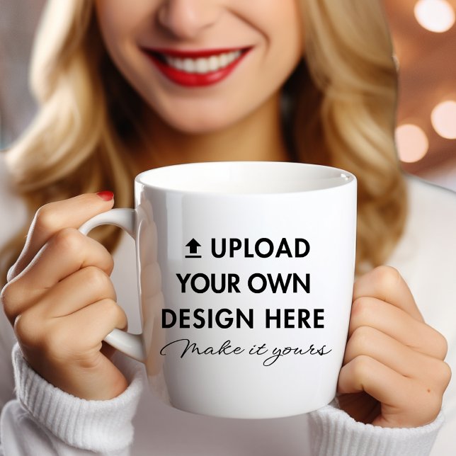 Café Grande Faça o Upload do Seu Próprio Design de Foto Caneca (Criador carregado)