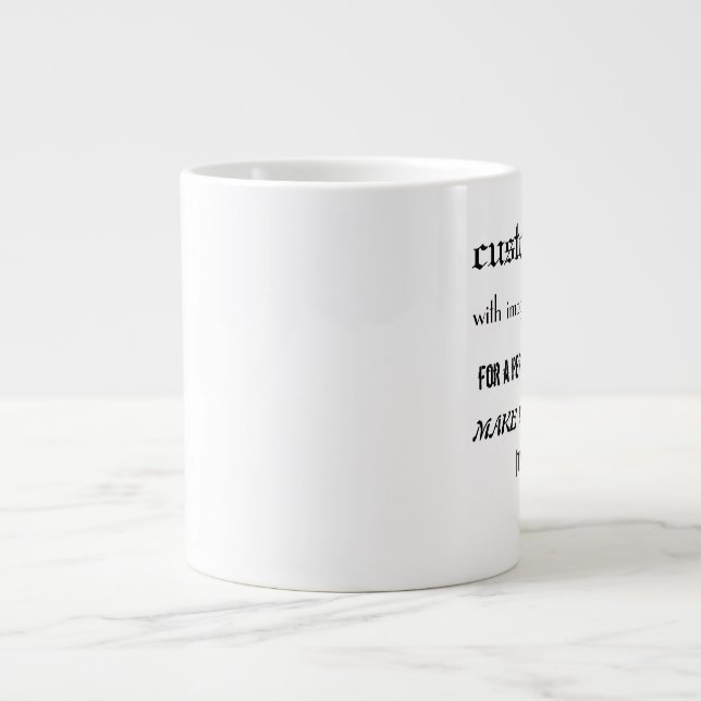 Café Grande Faça uma caneca de 20 onças pessoal (Frente)