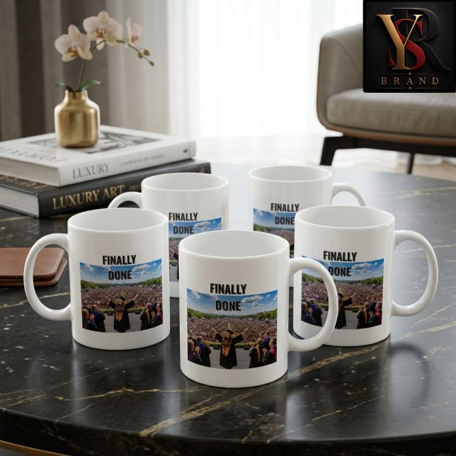 Café Grande Finalmente Concluída Caneca Jumbo de Graduação | p (graduation mugs)