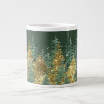 Floresta Encantadora Férias Pinheiros Caneca de Ca