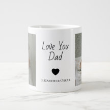 Foto da caneca do dia do pai com nomes de crianças