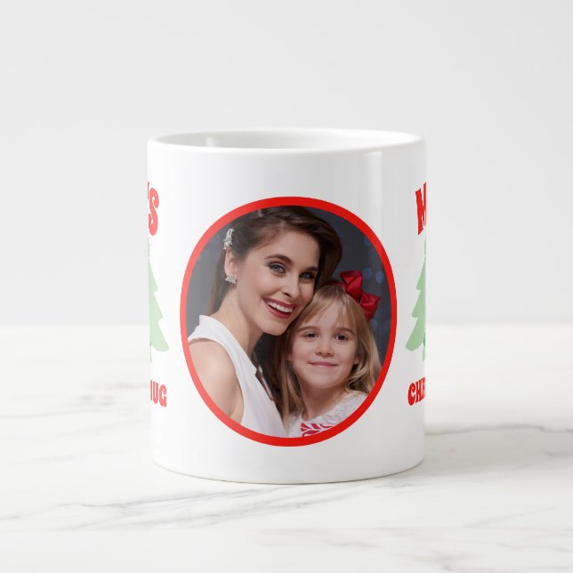 Café Grande Foto de Mãe personalizada para caneca de Natal (Frente)