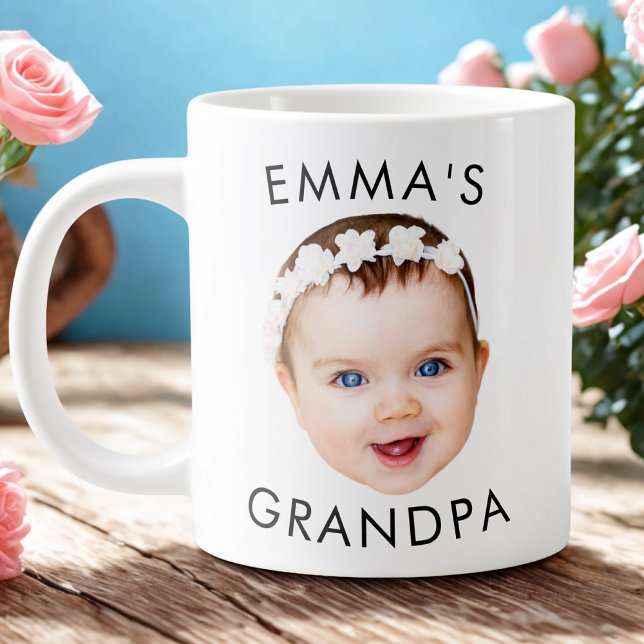 Café Grande Foto personalizada com cara de caneca Vovô mãe Ani (Criador carregado)
