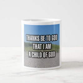 Café Grande Graças a Deus Que Eu Sou Um Filho De Deus Caneca