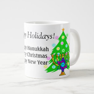 Café Grande Hanukkah e a caneca de Natal juntos