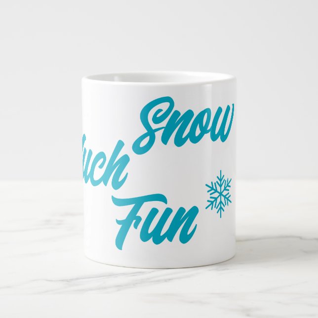 Café Grande ❄️ Neve Muito Divertida Caneca De Natal - Floco De (Frente)