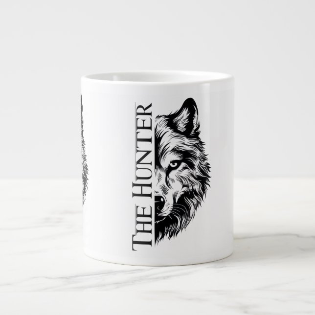 Café Grande O Design de Caneca Hunter Wolf (Frente)