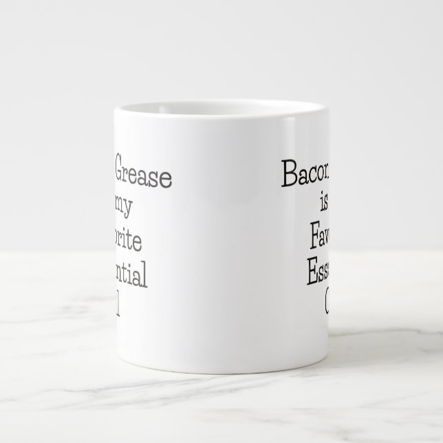 Café Grande Óleo de Bacon Óleo Essencial Caneca Dupla (Frente)