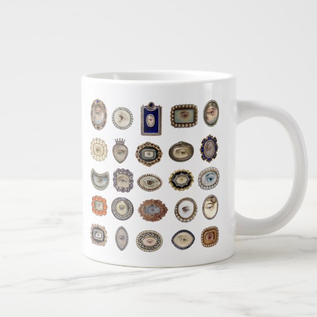 Café Grande Olhos de Lover, inspiração vitoriana, caneca de ca (Direita)