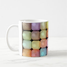 Café Grande padrão de giz multicolorido na caneca