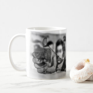 Café Grande Polegar Para Cima Para Dinheiro, Caneca de