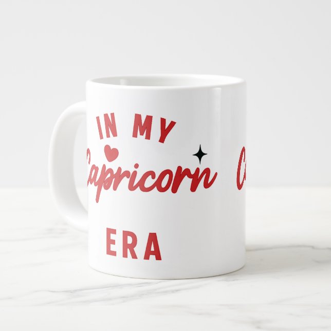 Café Grande Presente de caneca da minha era de Capricórnio, an (Frente Esquerda)