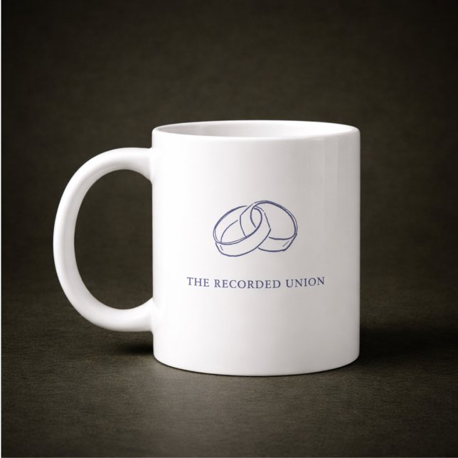 Café Grande Presente de Caneca de Registro de Cerimônia Civil  (Criador carregado)