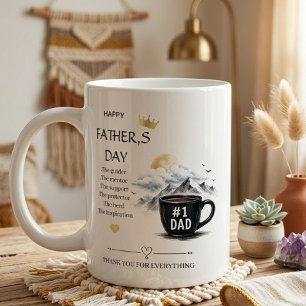 Café Grande Presente de Dia dos Pais Obrigado Caneca Especial