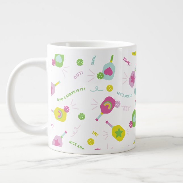 Café Grande Presente do jogador de picleball para sua caneca d (Esquerda)