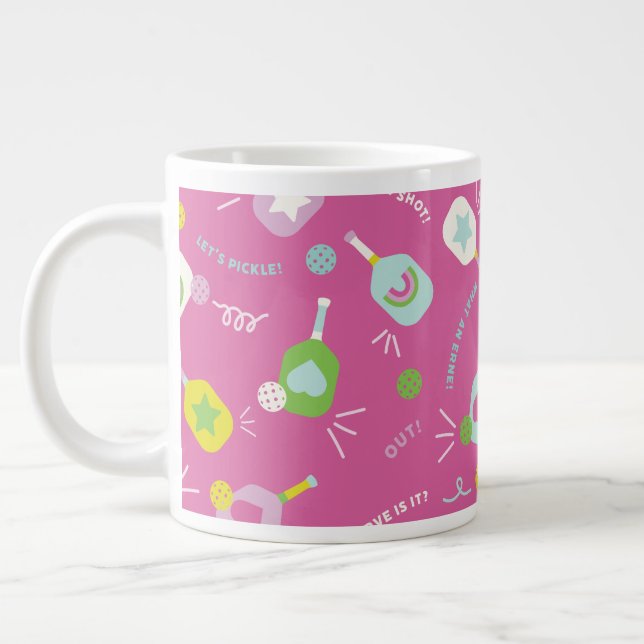 Café Grande Presente do jogador de picleball para sua caneca d (Esquerda)