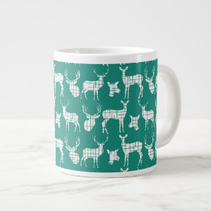 Café Grande Rústico veado de silhueta na caneca especial de ch