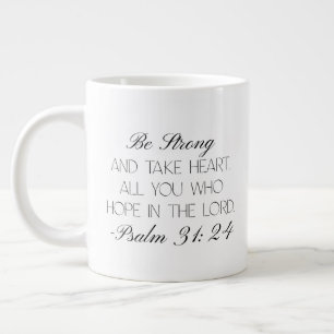 Café Grande Salmos 31:24 Caneca de Versículo da Bíblia da Espe