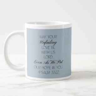 Café Grande Salmos 33:32 Caneca de Versículo da Bíblia da Espe