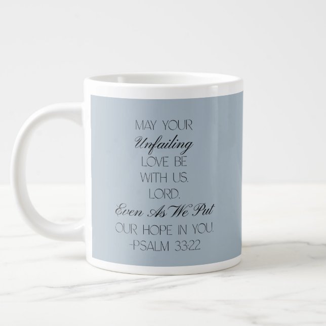 Café Grande Salmos 33:32 Caneca de Versículo da Bíblia da Espe (Esquerda)
