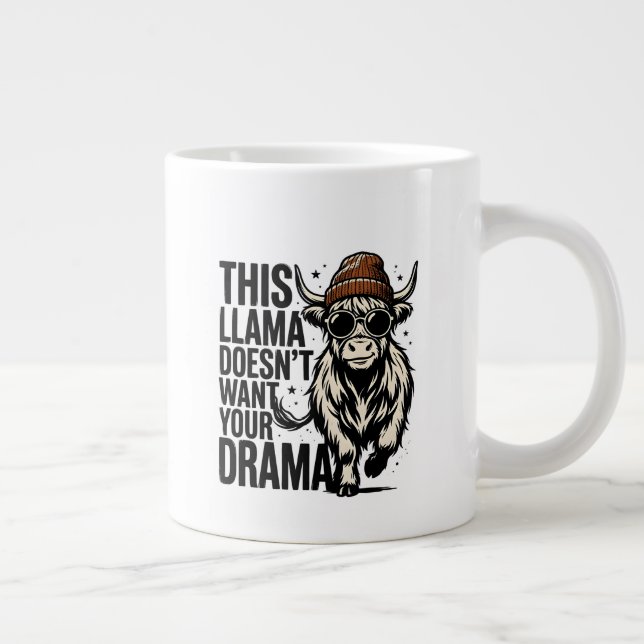 Café Grande sem drama, apenas uma caneca de lhama (Direita)