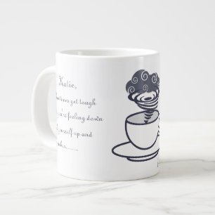 Café Grande Tempestade inspiradora em uma caneca de chá