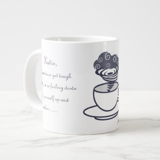 Café Grande Tempestade inspiradora em uma caneca de chá