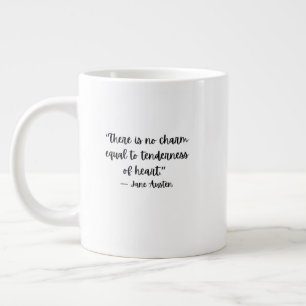 Café Grande Ternura de Coração — Caneca Literária Jane Austen