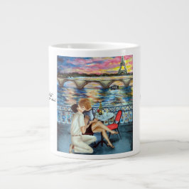 Café Grande Uma caneca especial de beijo francesa