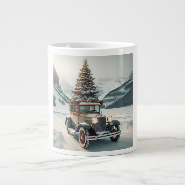 Café Grande Uma caneca especialidade árvore de Natal clássica  (Frente)