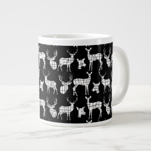 Café Grande Veado de Silhouette Rustic na caneca Black Special