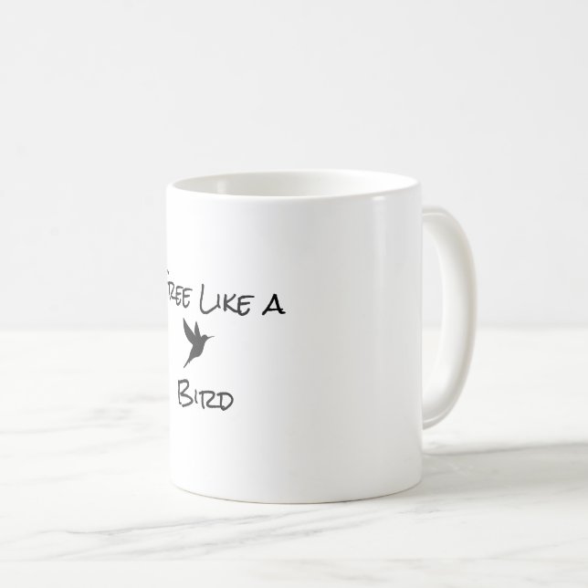 Café Grátis Como Uma Caneca De Pássaro (Frente Esquerda)