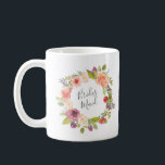 Café Grinalda Floral Vibrante de Verão | Caneca de Dama<br><div class="desc">Nossa coleção floral vibrante de verão apresenta belas flores de verão em aquarela e folhagens em rosa e coral impressionantes com fundos correspondentes para um design emocionante e elegante que é ótimo para toda a coleção de casamento, escritório ou itens pessoais. Dê aos seus convidados maravilhosos presentes especiais para tornar...</div>