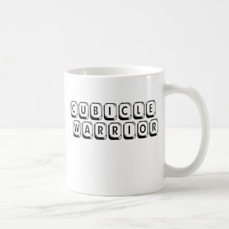Café Guerreiro de Cubículo - Caneca Divertida