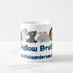 Café Hallow a caneca de Chibis dos irmãos