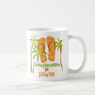 Café Honeymooning na caneca de Havaí