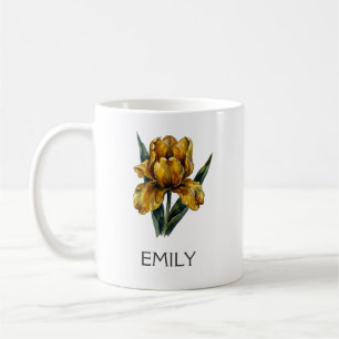 Café Ilustração Botânica Vintage - Caneca de Tulipa Ama