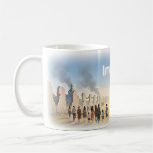 Café Imagine Paz Além das Paredes Quebradas Caneca de A
