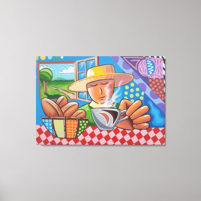 CAFÉ IMPRESSÃO DE ARTE DE CANVAS FORTE DA AMÉRICA  (Frente)