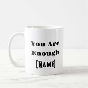 Café Já chega de caneca personalizada - Afirmação de sa