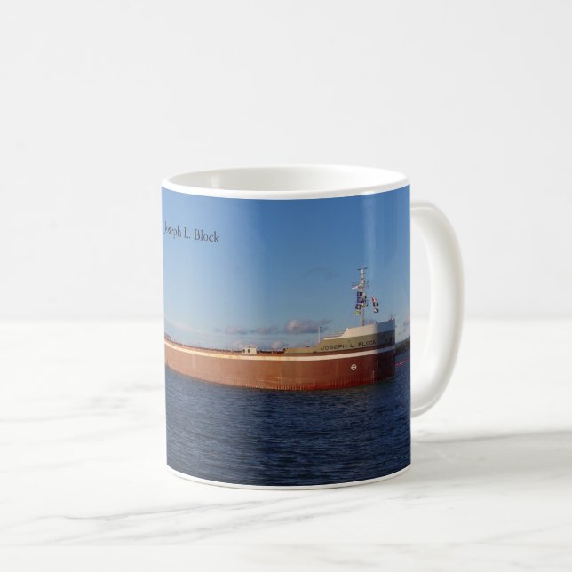 Café Joseph L. Bloquear caneca picada de cheio (Frente Esquerda)