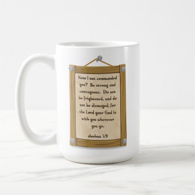 Café Joshua 1:9- Caneca de 15 oz. (Esquerda)