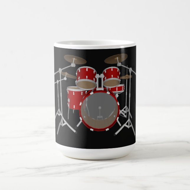 Café Kit De Tambor De 5 Peças - Vermelho - Caneca De Ca (Centro)