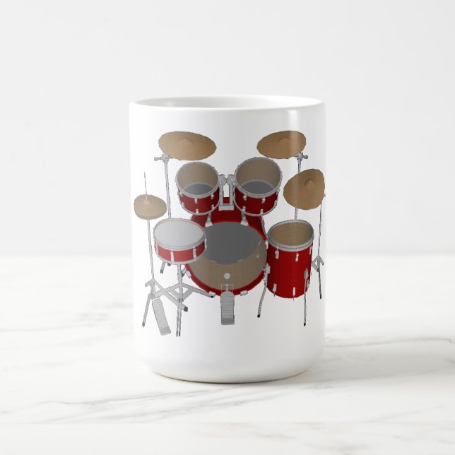 Café Kit De Tambor De 5 Peças - Vermelho - Caneca De Ca (Centro)